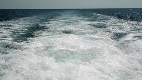 View from a floating ship. Boat trip. Horizon line, beautiful seascapes view from the yacht. 