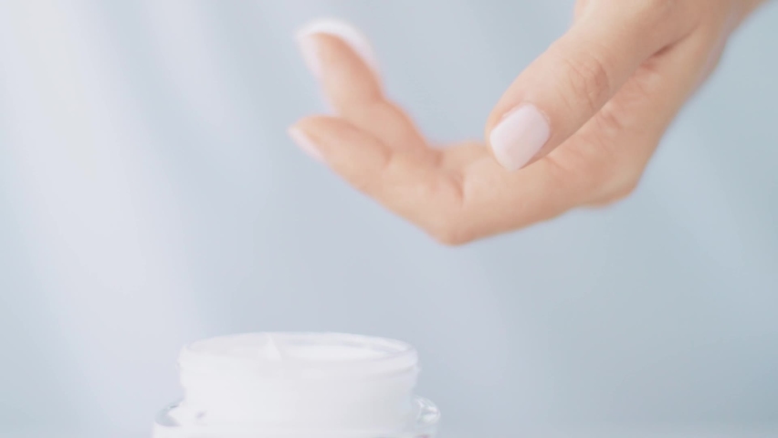 Skincare product at spa, face or hand cream jar for healthy skin care routine, organic cosmetic and beauty brands | Shutterstock HD Video #1058506501