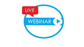 Live webinar label. Suitable for design elements from webinar streaming, online seminar buttons, internet courses, and distance learning. Webinar banner. Animation