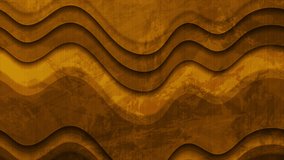 Dark orange grunge waves abstract material motion background. Seamless looping. Video animation Ultra HD 4K 3840x2160
