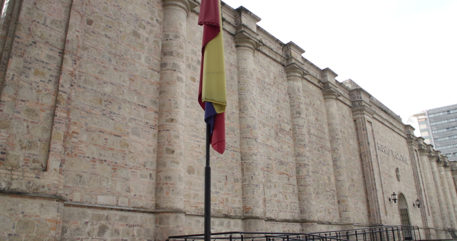 Museo Nacional in Bogota Colombia central square.