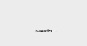 Downloading progress bar circle computer screen animation loop isolated on white background with blinking lines buffering download screen in 4K