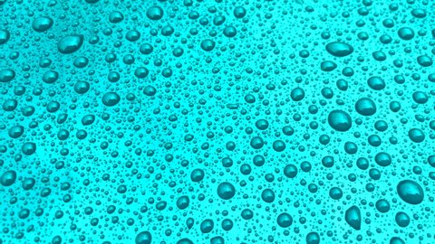 Blue background with green drops of water on a black background. Beautiful background for text