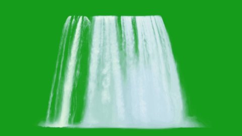 Waterfalls green screen motion graphics