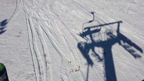 Hakuba, Japan - December 28,2019 : Unidentified people enjoy skiing at Tsugaike Kogen Ski Resort in Hakuba, Japan on December 28,2019.