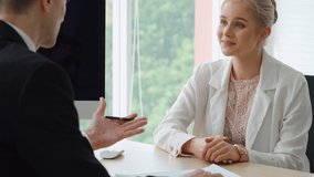 Job seeker in job interview meeting with manager and interviewer at corporate office. The young interviewee seeking for a professional career job opportunity . Human resources and recruitment concept. - Powered by Shutterstock - Get 15% off with code: PIKWIZARD15