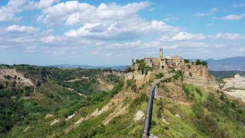 Civita di Bagnoregio, medieval town on top of plateau in Viterbo province, Lazio / Italy