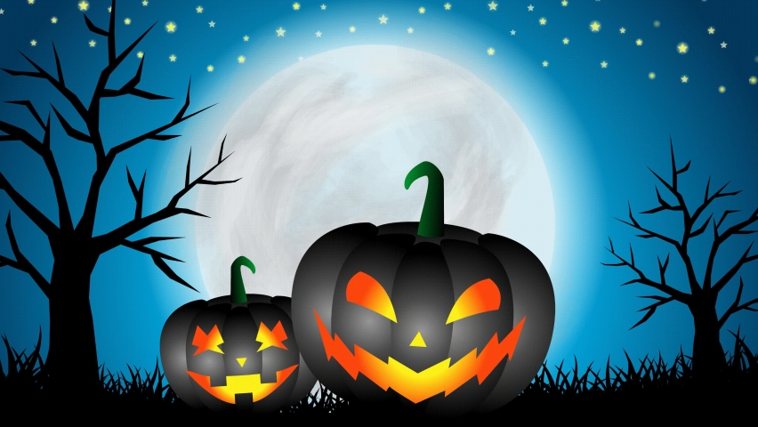 Pumpkins Background Animation Halloween Background Animation Stock ...