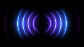 Abstract neon radar background. Searching process in futuristic interface. Bright connection signal concept. Seamless loop. - Powered by Shutterstock - Get 15% off with code: PIKWIZARD15