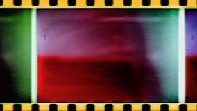 Film noise or grain seamless texture. Retro template. Opacity or screen mode usage for overlay your video. Negative film. Scratched strip. Old fashion tape looped animation in 4K. Vintage film effects