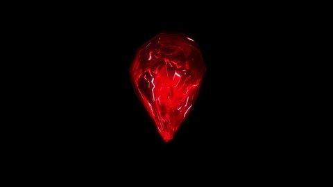Abstract animation of ruby like made material.