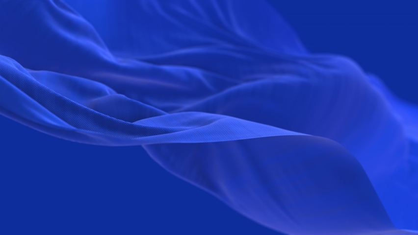 4k Blue wave satin fabric loop background.Wavy silk cloth fluttering in the wind.tenderness and airiness.3D digital animation of seamless flag waving ribbon streamer riband.  | Shutterstock HD Video #1058636128