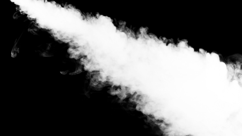 Atmospheric smoke VFX overlay element. Haze background. Smoke in slow motion on black background. White smoke slowly floating through space against black background. Mist effect. Fog effect. | Shutterstock HD Video #1058643340
