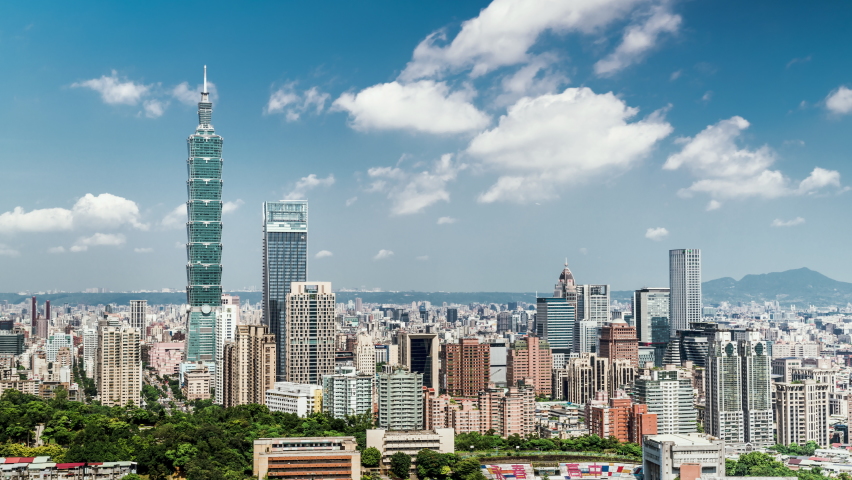 8K Timelapse of Taipei with beautiful day Royalty-Free Stock Footage #1058647432
