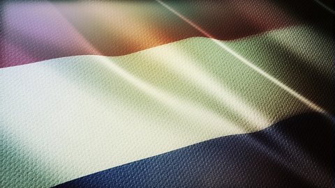 Netherlands flag is waving 3D animation. Netherlands flag waving in the wind. National flag of Netherlands . flag seamless loop animation. high quality 4K resolution