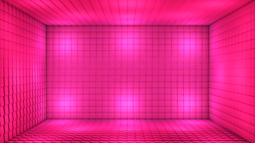 Broadcast Pulsating Hi-Tech Cubes Room Stage, Pink, Events, 3D, Loopable, 4K Royalty-Free Stock Footage #1058662888