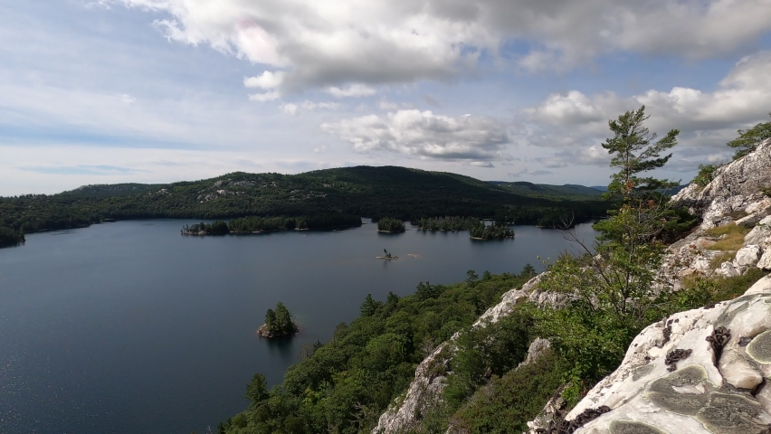 Time lapse of clouds and a lake