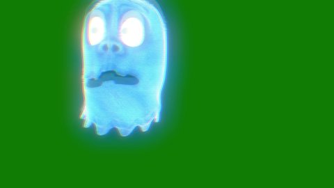 Cartoon Ghost Green Screen 3D Animation 4K