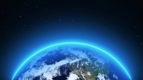 Earth from space rotation loop Animated Background Futuristic 