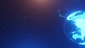 3D animation of an abstract space with a world map and earth. 4K loop animation. - Powered by Shutterstock - Get 15% off with code: PIKWIZARD15