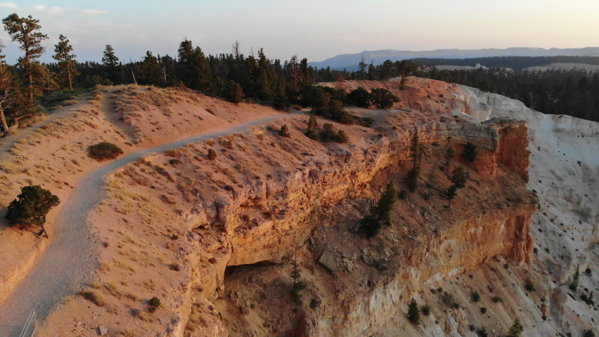 Bryce Canyon National Park, Utah, USA amphitheater from inspiration point at sunrise,