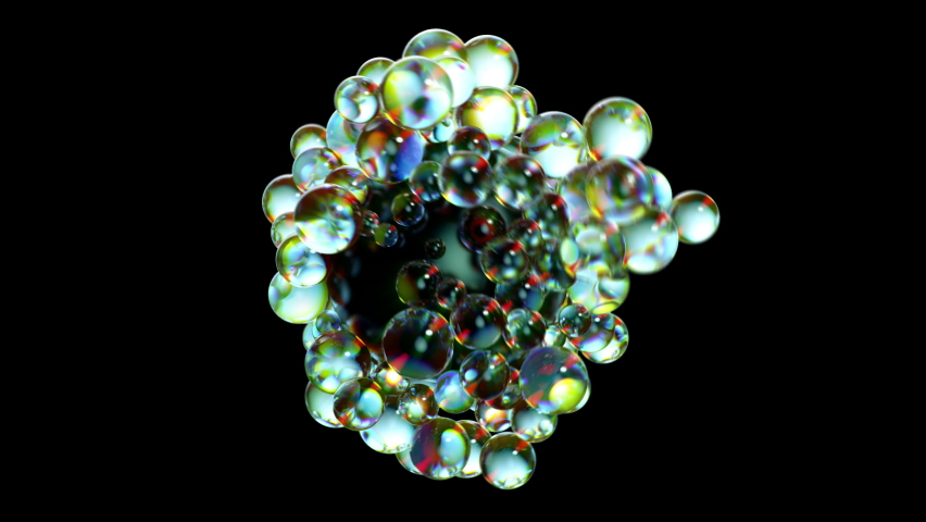 Glass Balls Spawning, Abstract 3d Animation, a Buildings & Landmark Video by lexaarts