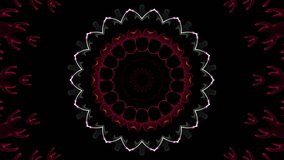 Abstract Motion kaleidoscope background. Looped ornamental animation