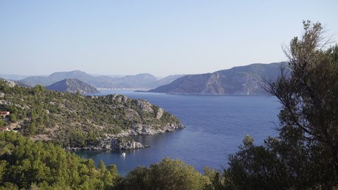 Fascinating Views Of The Aegean Sea And Mountains In Europe.