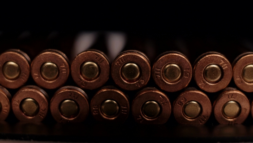 A large number of rounds inside the shooting magazine