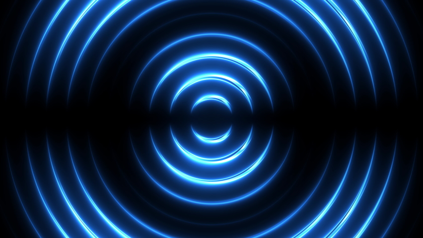 Abstract technology background with digital signal animation. Bright neon circles motion futuristic texture for innovation business presentation. Seamless loop. | Shutterstock HD Video #1058816086