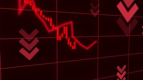 Candles of the stock market, price falls. Falling prices of securities. Loss of assets in equities stock. Decreasing trend showing unsuccessful performance and losses failure due to economic crisis - Powered by Shutterstock - Get 15% off with code: PIKWIZARD15