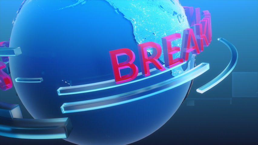 Video Compolation: Breaking News Logo Cuts to Live News Studio with Zoom in on a Handsome Male Anchor Reporting on the Most Important Events of the Day. TV Broadcasting: Presenter  Newscaster Talking | Shutterstock HD Video #1058828515