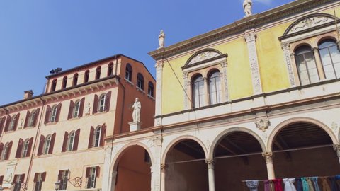 View of Piazza dei Signori in Verona in Italy