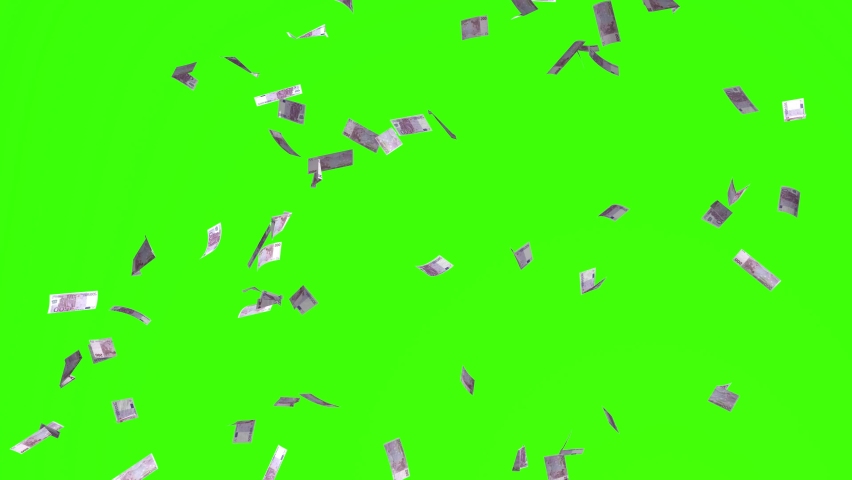 Animation of 500 euros bills falling on green screen or chroma key, concept of business success, rich, millionaire,banknotes, lottery and abundance. Money rain 3D background in 4k. | Shutterstock HD Video #1058846203