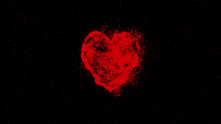 Heart Shape Particle Animation. Can be used with any kind of Celebration events and Give your Work more alive view. Royalty-Free Stock Footage #1058864257