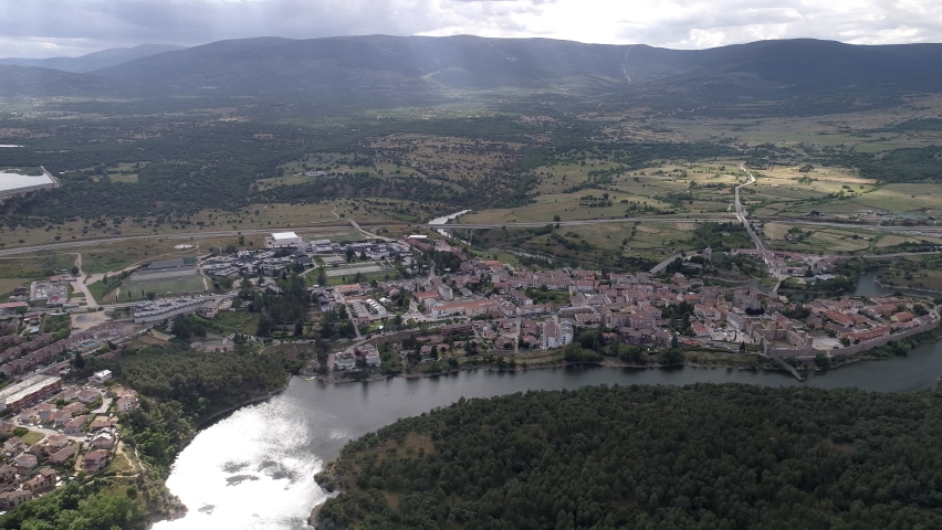 Riverside city in Madrid, Spain.