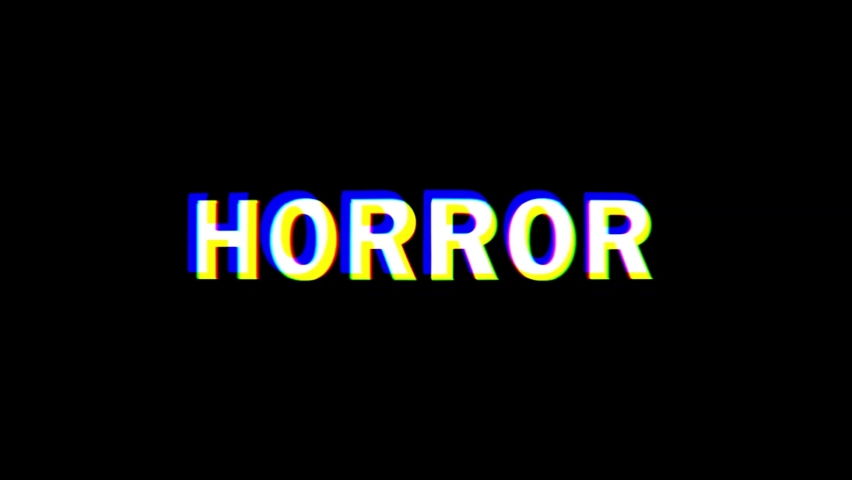 horror text scary cinematic effect glitch Stock Footage Video (100% ...