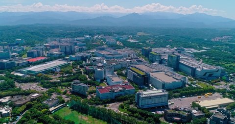 Aerial shot of Hsinchu Science park, Taiwan