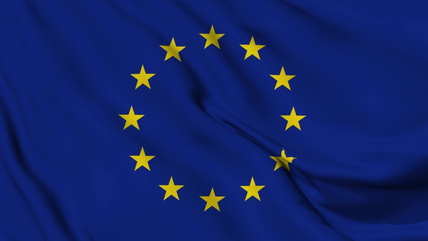 European Union 4K Waving Flag Background Loop Royalty-Free Stock Footage #1058918630