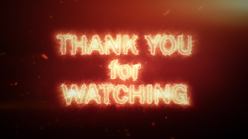 Thank You For Watching Fire Stock Footage Video 100 Royalty Free Shutterstock