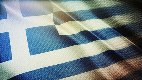 Greece flag is waving 3D animation. greece flag waving in the wind. National flag of greece. flag seamless loop animation. 4K