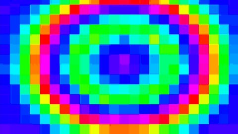 background Colorful pixel square, change color change fast