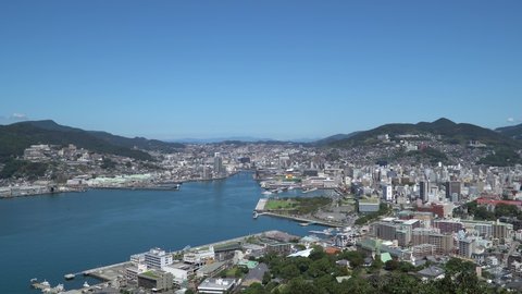 The view from the Nabekanmuriyama of Nagasaki