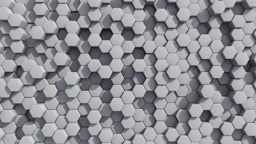 Abstract Hexagon Geometric Surface Loop Stock Footage Video (100% ...