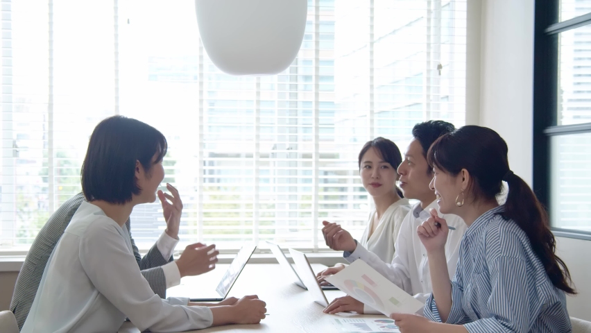 Group of people meeting in the office. Business consultation. | Shutterstock HD Video #1058964053