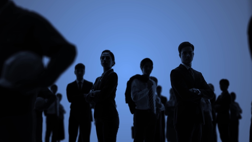 Business network concept. Group of businessperson. Teamwork. Human resources. Royalty-Free Stock Footage #1058964116