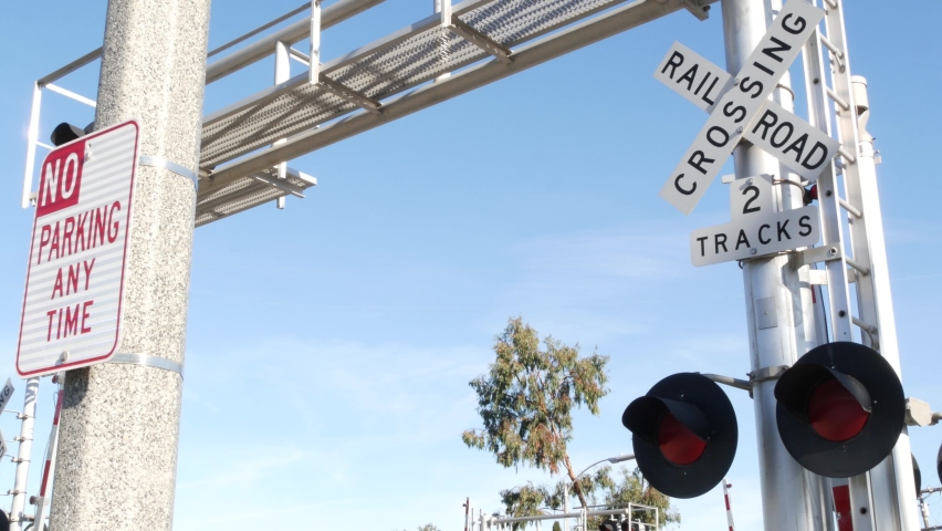 Level Crossing Warning Signal In Stock Footage Video 100 Royalty Free Shutterstock