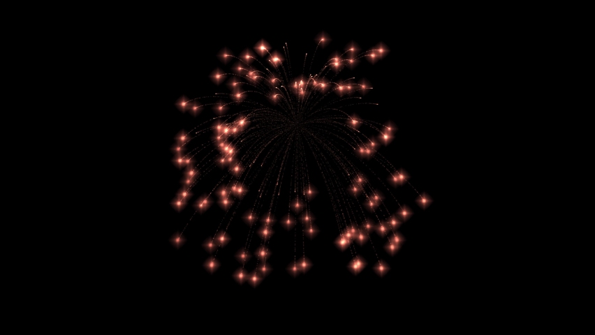 Fireworks on black sky background.
Loopable stock video.
Luma Matte attached stock video.