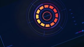 Futuristic interface/Digital perspective screen/Ultra detailed abstract digital background. Dotted line. Blinking and switching indicators and statuses. Work of command center, processing big data. - Powered by Shutterstock - Get 15% off with code: PIKWIZARD15