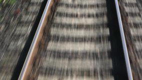 Railway Track Seen from Train Driver Perspective POV - Powered by Shutterstock - Get 15% off with code: PIKWIZARD15